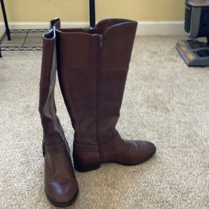 Knee high brown boots, size 9.5